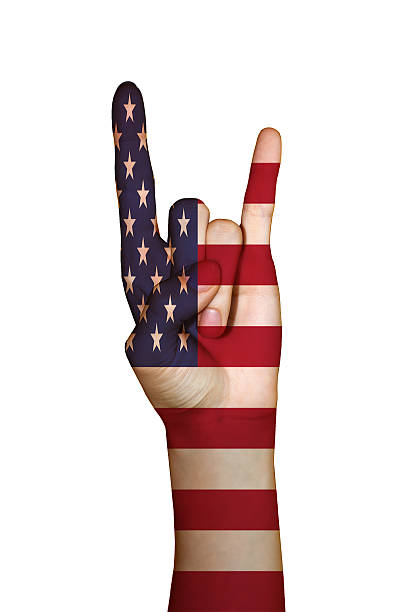 istock Hand covered in flag of USA 507030409