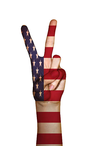 istock Hand covered in flag of USA 507030421