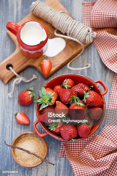 Strawberry And Milk Stock Photo - Download Image Now - Backgrounds, Berry Fruit, Breakfast