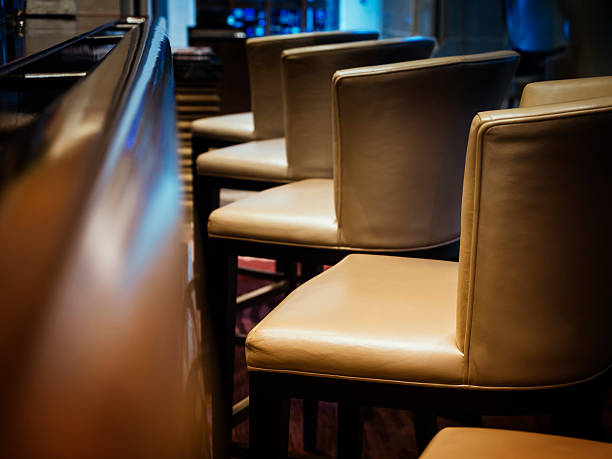 istock Bar Stool seats row Interior Bar Restaurant 507031046