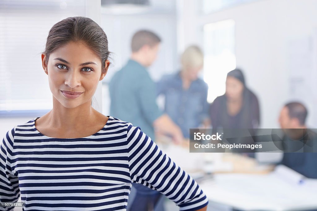 She's serious about reaching the top Portrait of a beautiful young student standing outside an office 20-29 Years Stock Photo
