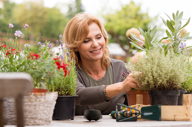 Mature Woman Gardening