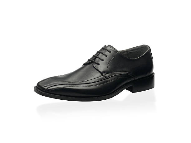 istock Genuine black leather men shoe isolated on white 507032917
