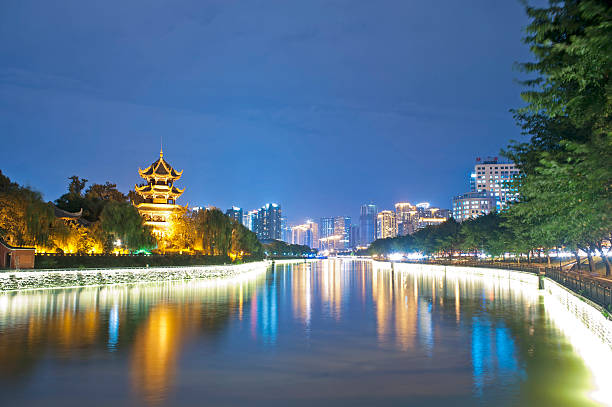 istock China Chengdu bridges night, night Hejiangting 507033717