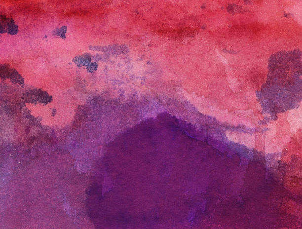 istock Purple and red hand painted background with distressed texture 507035670