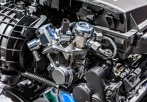 istock Close up shot of car engine 507036682