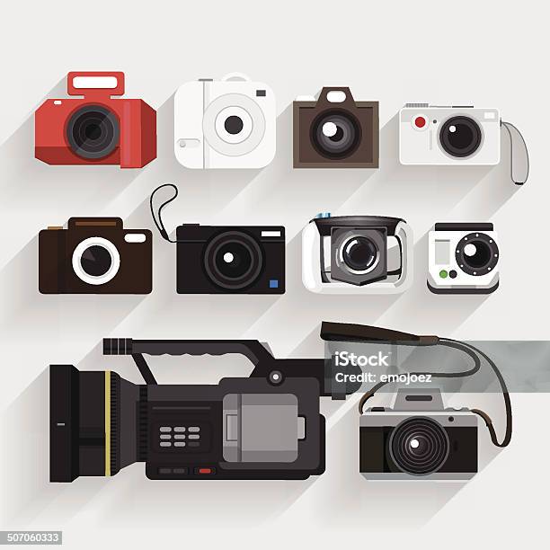 Camera Icon Stock Illustration - Download Image Now - Black Color, Blue, Camera - Photographic Equipment