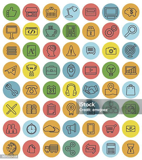 Icon Business Stock Illustration - Download Image Now - Business, Calculator, Calendar