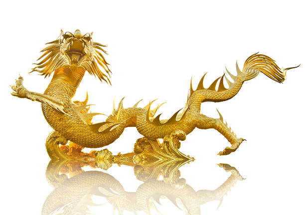 istock Giant golden Chinese dragon 507061861