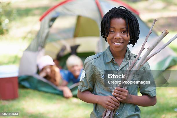 Ill Build My Own Tent Stock Photo - Download Image Now - 14-15 Years, Adventure, Boys