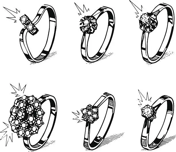 Vector illustration of Diamond ring