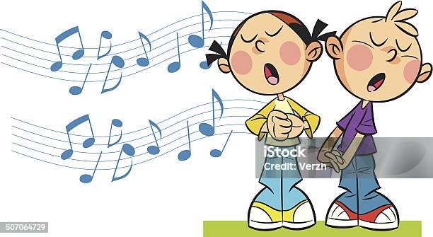 Children Sing Stock Illustration - Download Image Now - Child, Learning, Singing