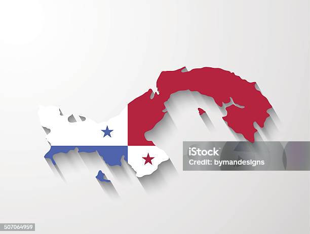 Panamá Mapa Com Efeito Sombra De Apresentação - Arte vetorial de stock e mais imagens de Cidade do Panamá - Panamá - Cidade do Panamá - Panamá, Mapa, Panamá