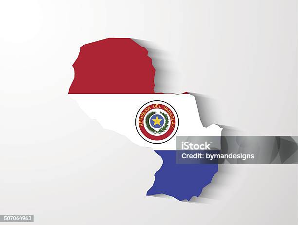 Paraguay Karte Mit Schatteneffekt Präsentation Stock Vektor Art und mehr Bilder von Abstrakt - Abstrakt, Amerikanische Bundesstaatsgrenze, Asunción