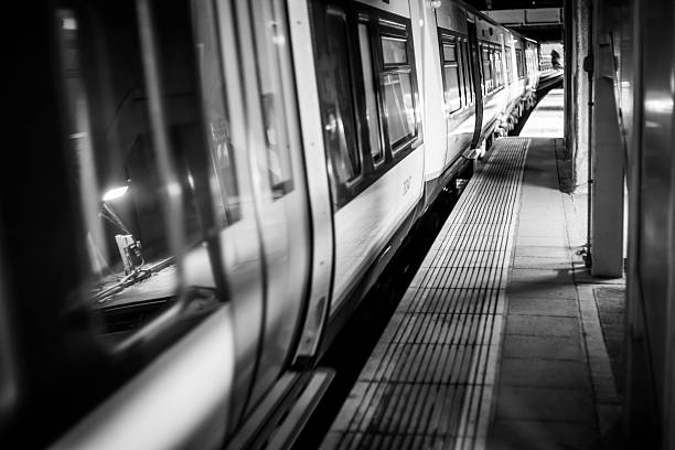 istock Dark tube train mono 507068862