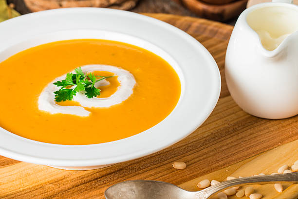 istock Pumpkin and carrot soup 507071626