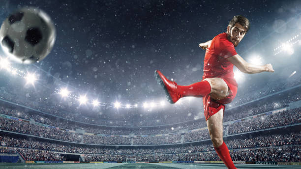 istock Soccer player kicking a ball 507073032