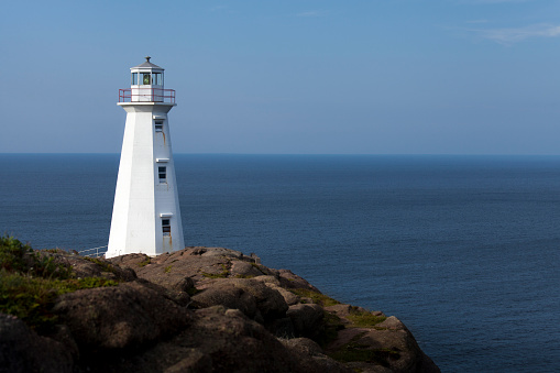 Hero shot of Cape Spear Lighthouse, Parks Canada National Historic Site, Newfoundland and Labrador, Canada