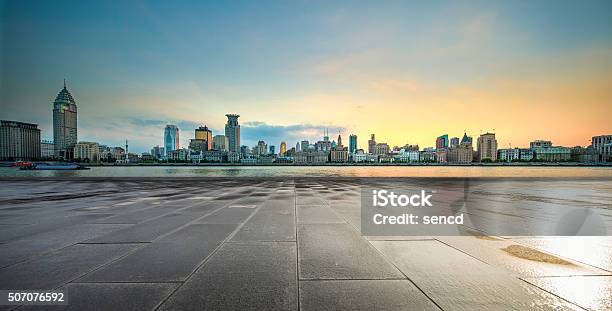Financial Center Stock Photo - Download Image Now - Rooftop, City, Parking Lot