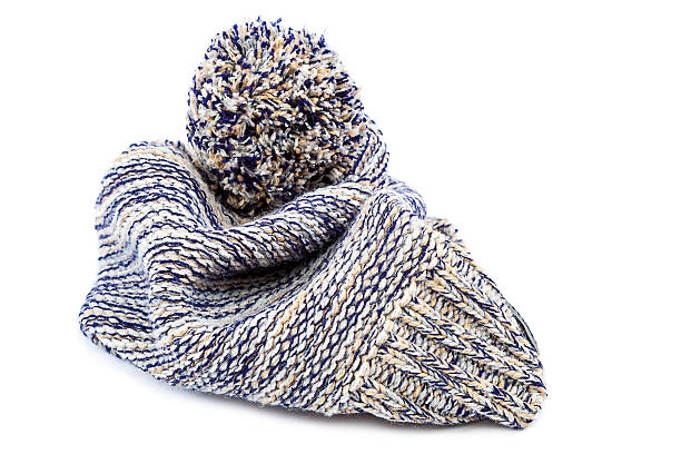 istock Winter colorful knitted cap on a white 507076644