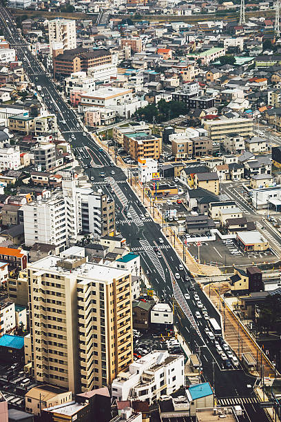 istock Japanese town aerial view, Hamamatsu. 507081004