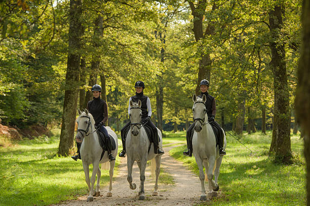 istock Women riding horses 507083184