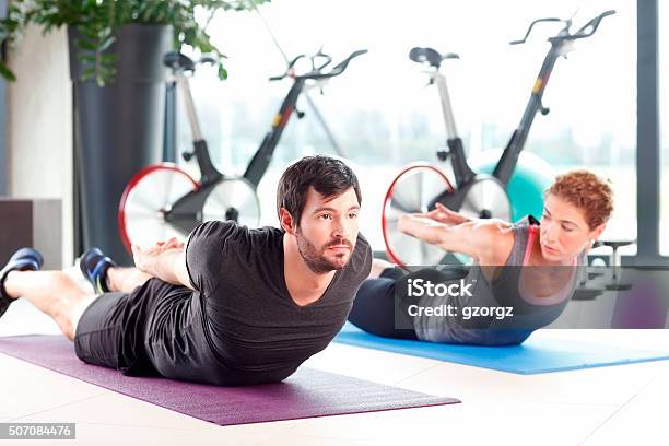 Workout At Fitness Club Stock Photo - Download Image Now - Active Lifestyle, Activity, Adult