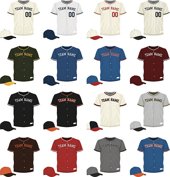 Baseball Jersey Collection Baseball Jersey Collection baseball uniform stock illustrations