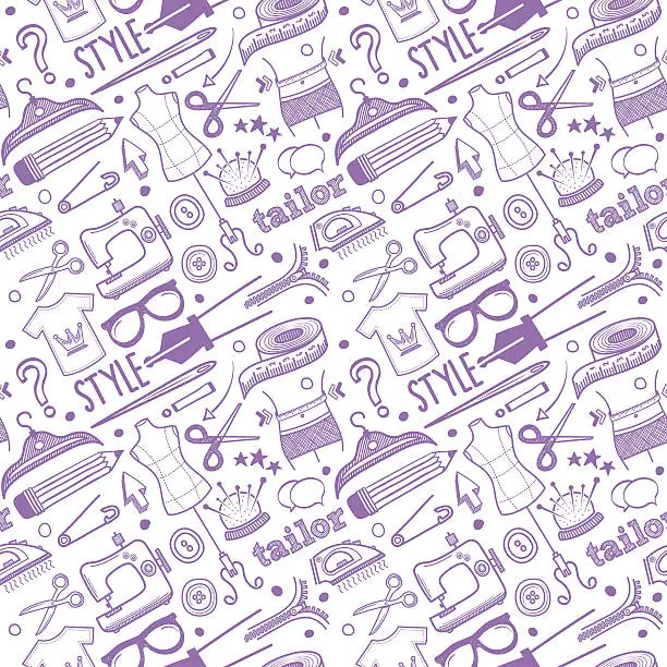 Vector illustration of Seamless Style & Fashion Pattern