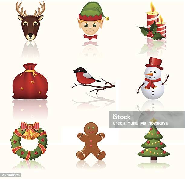 Coloré Dicônes De Noël Et Du Nouvel An Illustration Vectorielle Vecteurs libres de droits et plus d'images vectorielles de Lebkuchen