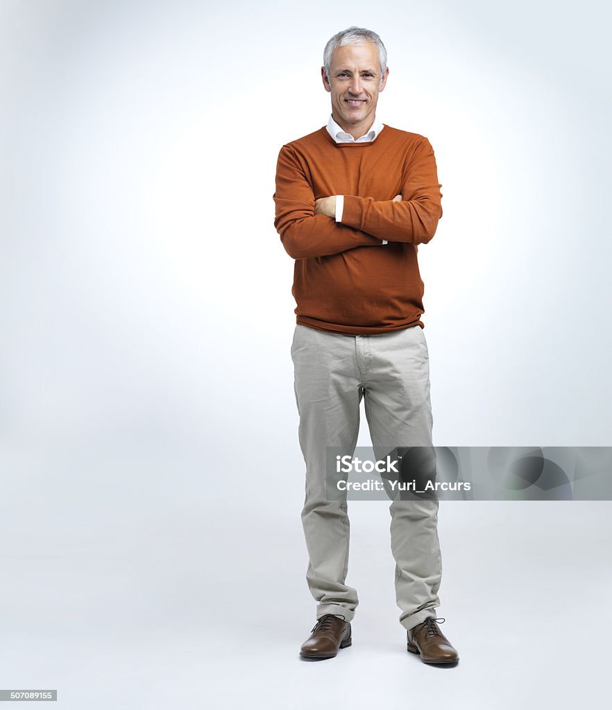Confident and easy-going A studio portrait of a casual mature man Men Stock Photo