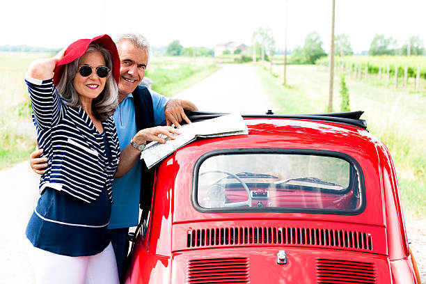 istock Senior Couple With Vintage Car 507089479