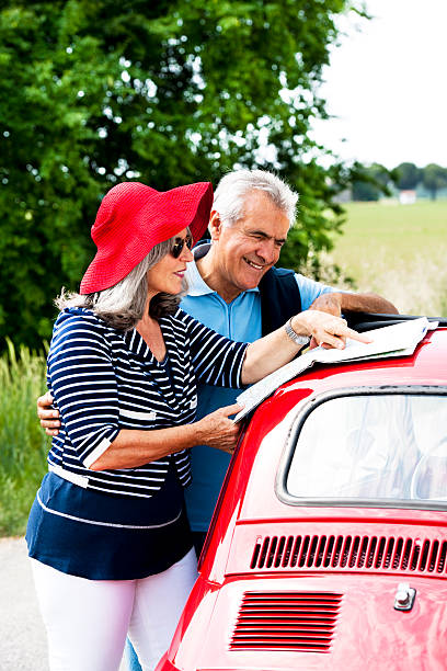 istock Senior Couple With Vintage Car 507089483