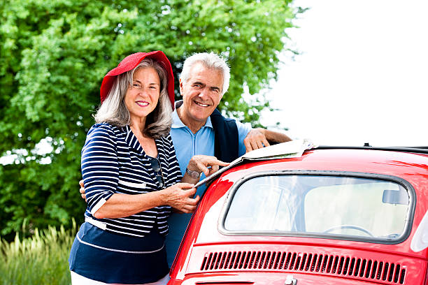 istock Senior Couple With Vintage Car 507089525