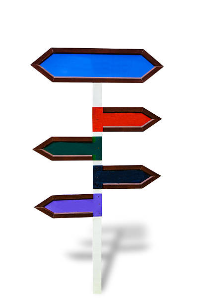 istock Wooden Sign Post Isolated on White Background 507089989