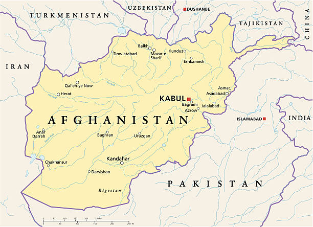 illustrations, cliparts, dessins animés et icônes de carte politique de l'afghanistan - kandahar