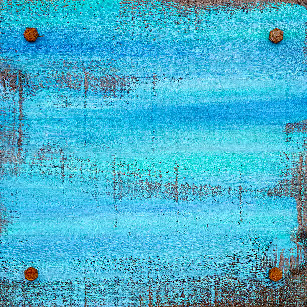 istock Old blue wooden board background. 507094049