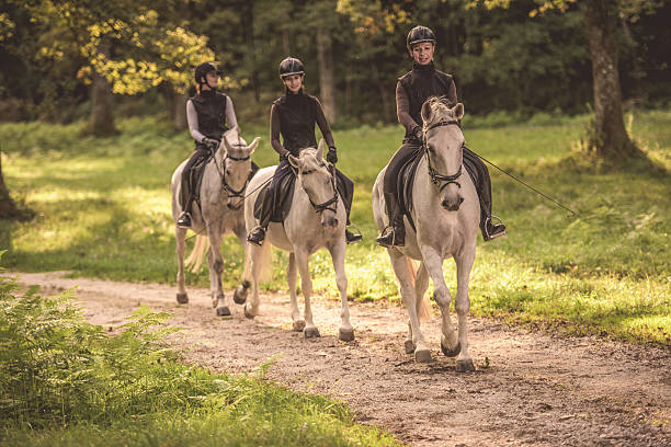 istock Women riding horses 507106504