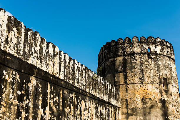 Ancient Backyard Under Blue Sky