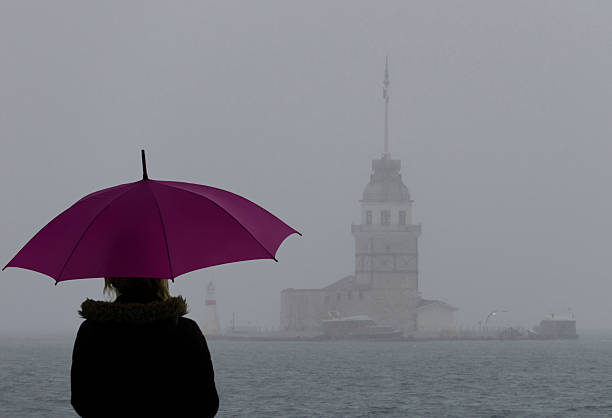 Woman looking at Maiden's Tower
