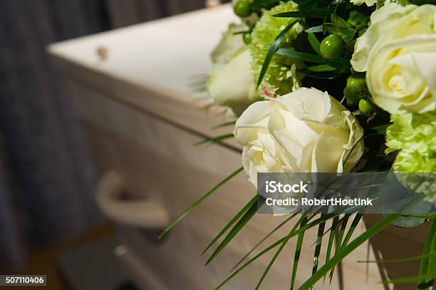 Coffin In Morque Stock Photo - Download Image Now - Undertaker, Crematorium, Funeral