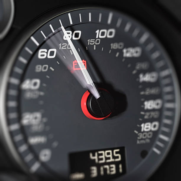 istock Driving at high speed - rising speedometer needle 507113478