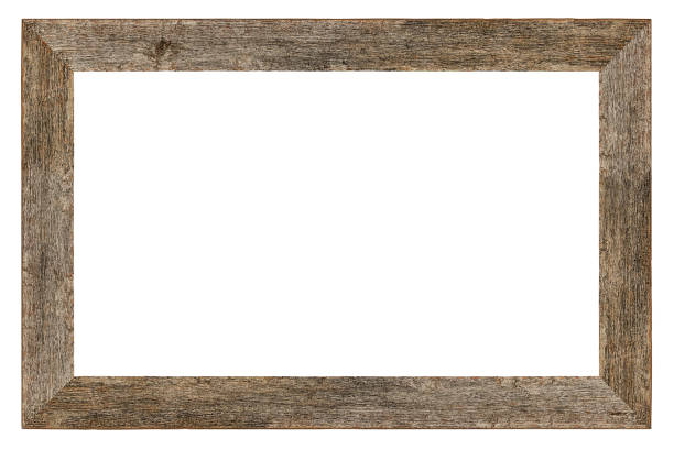istock Old weathered vintage natural wood frame. 507116206