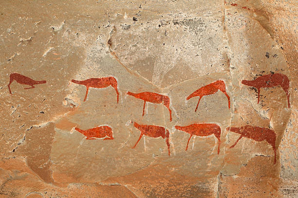 istock Bushmen rock painting 507119593