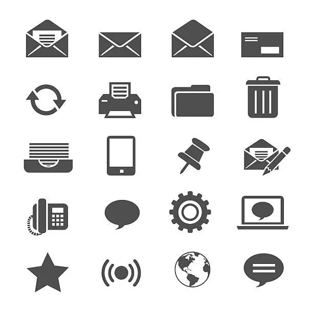Vector illustration of email icons