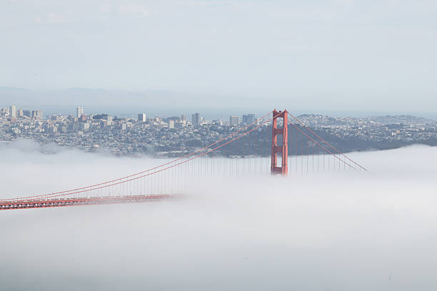 istock Golden Gate Bridge half in the fog 507120334