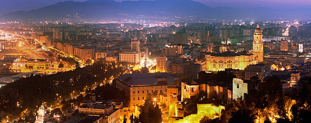 istock View over Malaga at night Andalusia Spain 507120632