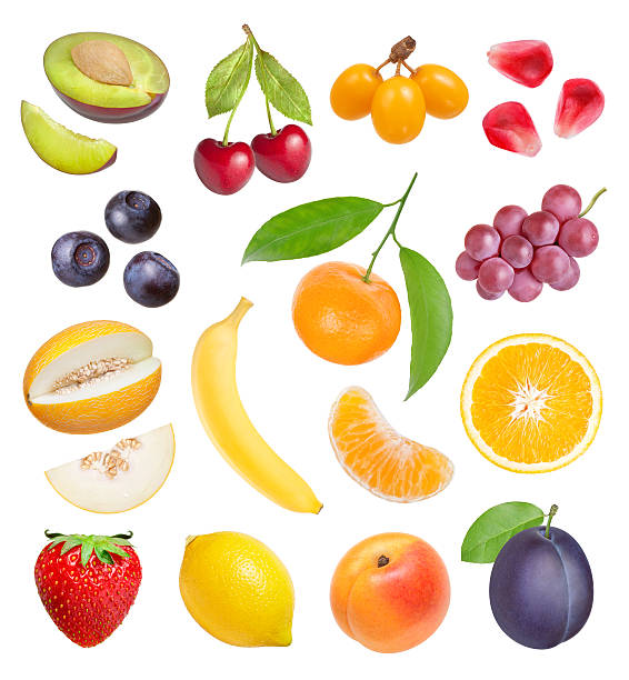 istock Berries and fruits on white background 507121223