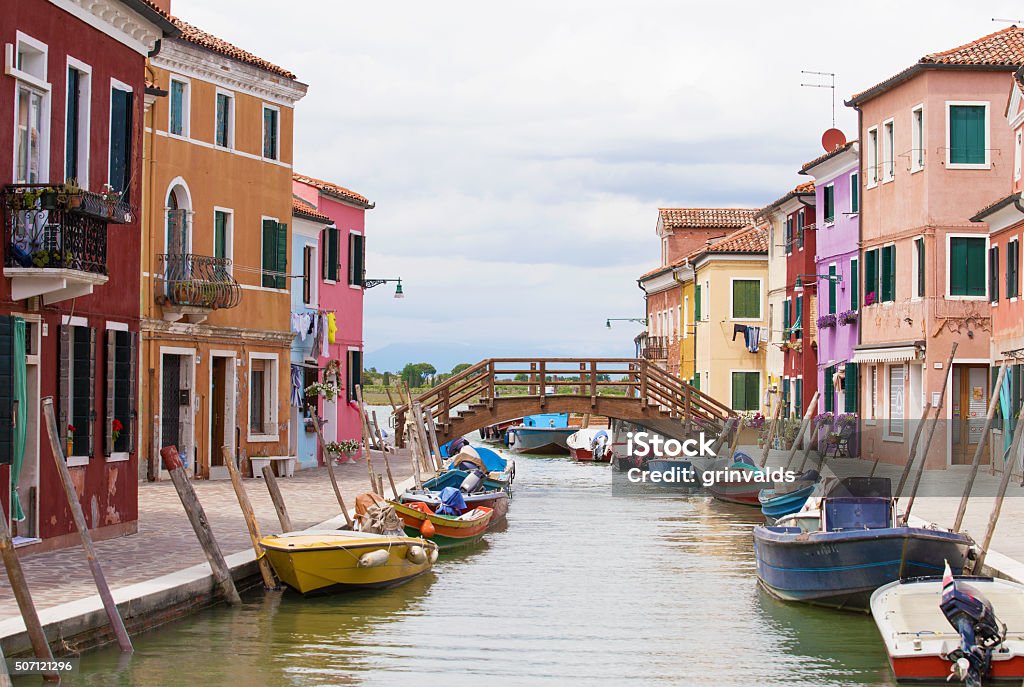 Romantic houses in Burano island, Venice Romantic colorful houses in Burano island, Venice Abstract Stock Photo