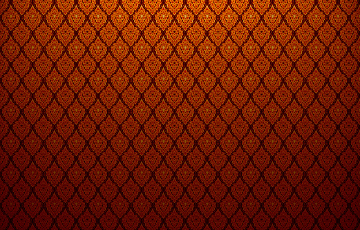 Background of Thai style fabric pattern with golden